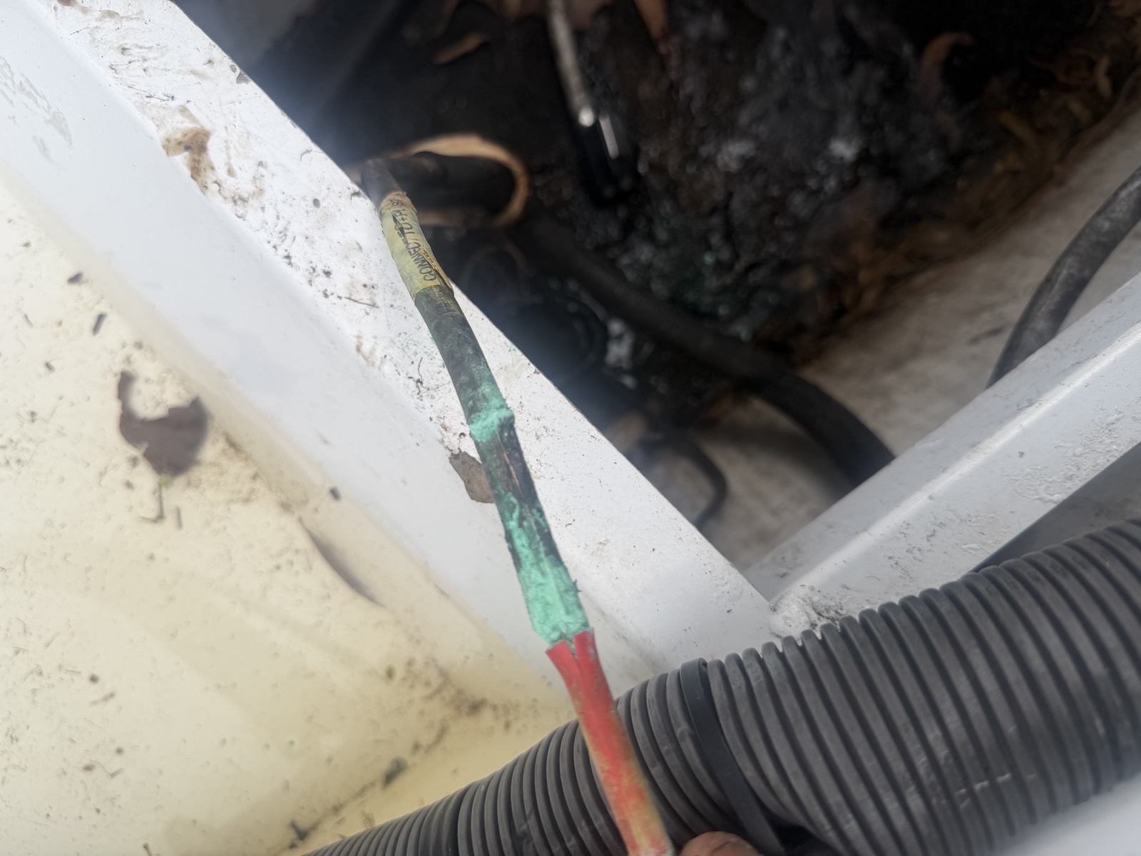 Corroded battery cable