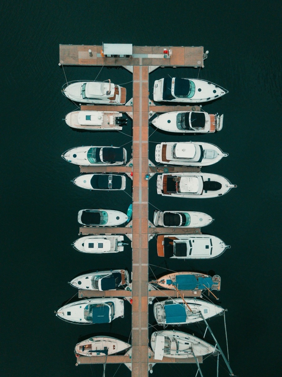 Aerial view of Gold Coast marina