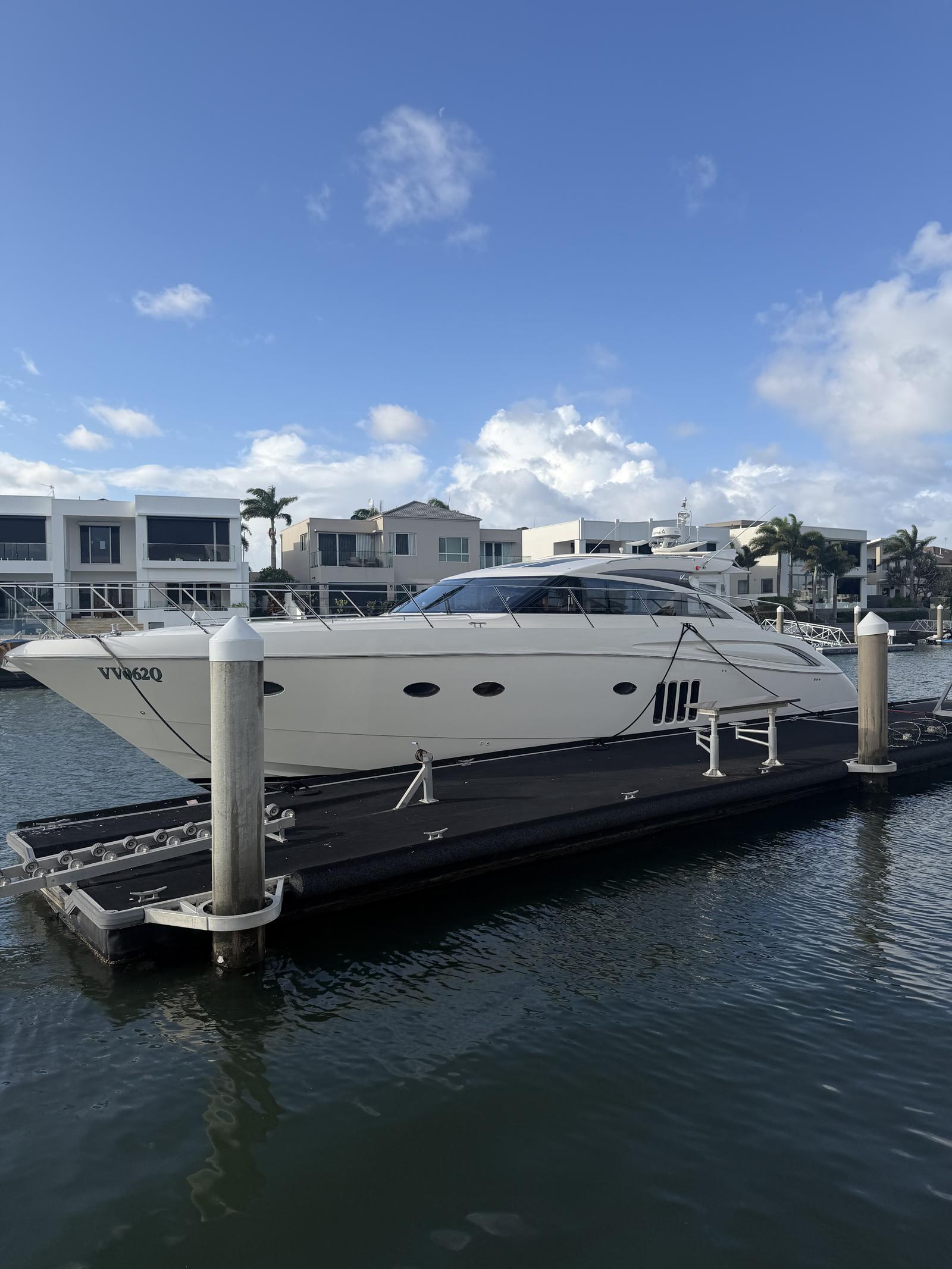 Pre-purchase inspection on a flybridge cruiser on the Gold Coast